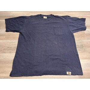Dickies T-Shirt Mens XL Blue Tee Short Sleeve Pullover Chore Utility Pocket Work